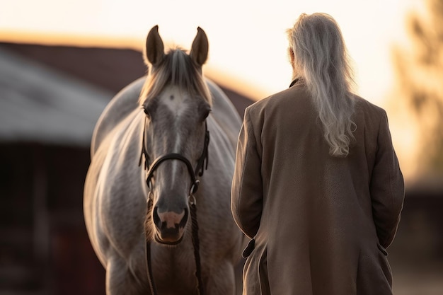 Paardenfokker oude man Genereer Ai