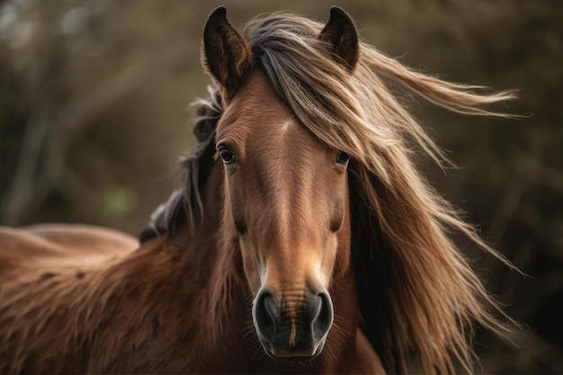 Paardenkapsel op natuurlijke wijze uitgevoerd