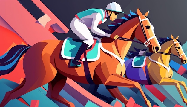 Paardenraces Competitie Paardensport Prestaties SportGeneratieve AI