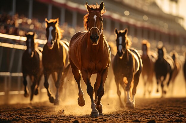 paardenraces op de renbaan ai generative