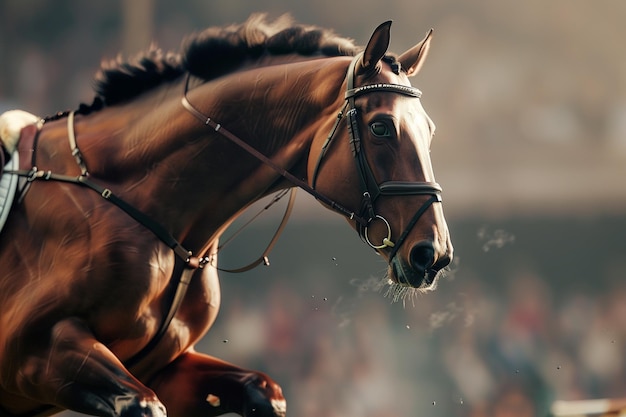 Paardensport die de gratie en behendigheid toont.