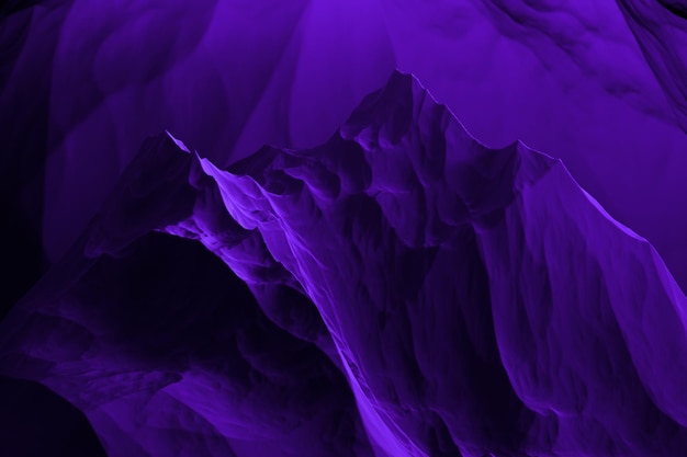 Paars bergreliëf Violet rots rotsformatie futuristisch abstract 3D renderen