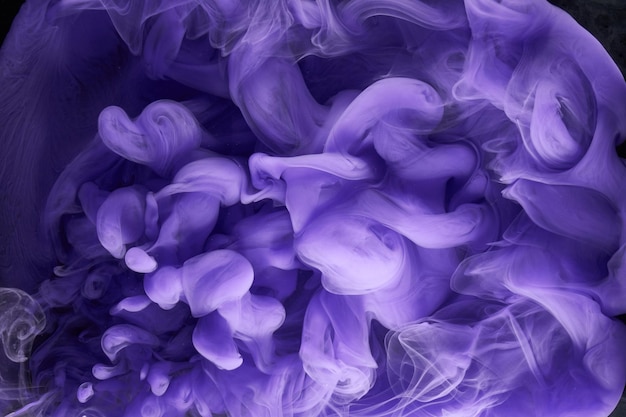 Paars lila veelkleurige rook abstracte achtergrond acrylverf onderwater explosie