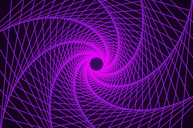 Paarse abstracte geometrische lijnkunst