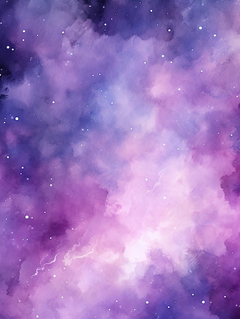 Paarse aquarel achtergrond van het sterrenstelsel