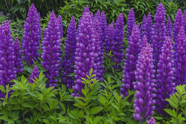 Paarse bloemen in een veld