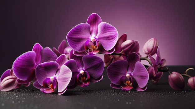 Paarse orchidee-achtergronden die high definition en high definition zijn