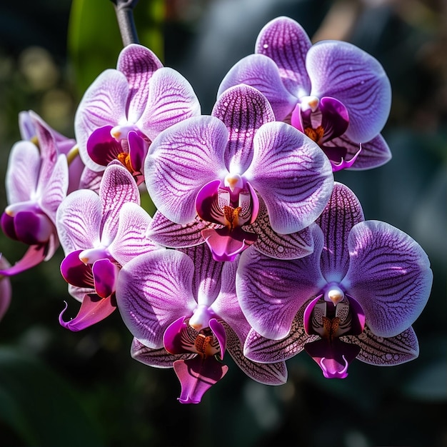 Paarse orchideebloem