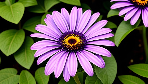 Paarse osteospermum madeliefjebloem