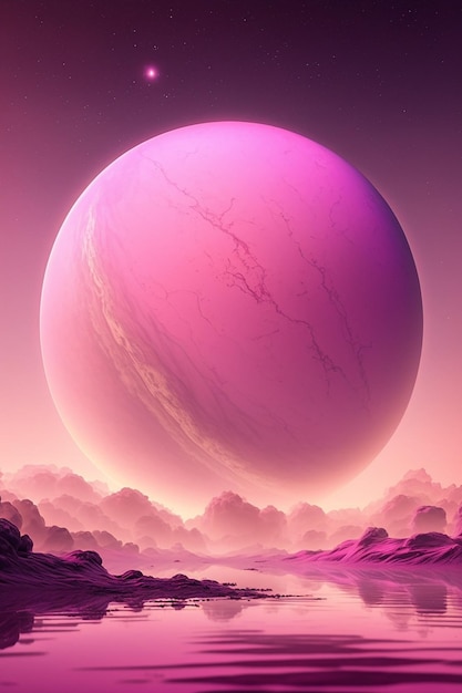 Paarse planeet wallpapers die niet van deze wereld zijn