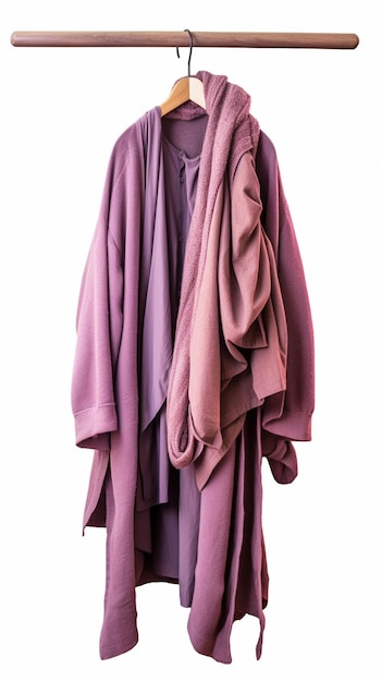 paarse trui op een kledingrek met een paarse shirt generatieve ai