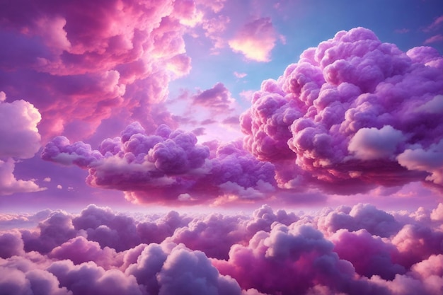 Paarse wolkenachtergrond Paarse wolkenachtergrond Wolkenachtergrond Hemelachtergrond Wolkentextuur AI Generatief