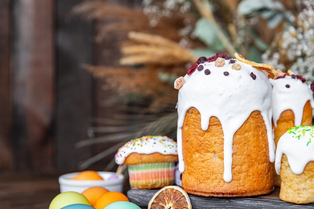 Foto paascake paasvakantie geurig gist zoet gebak dessert feestelijke vakantie orthodox