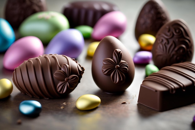 Paaschocolade-ei Het chocolade-ei deed zijn intrede in de tradities van de festiviteiten van de Goede Week De traditie van chocolade-eieren ontstond in de 10e eeuw als een uitvinding van Europese banketbakkers