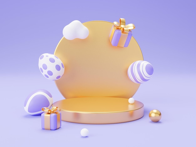 Paasei podium boog 3d render