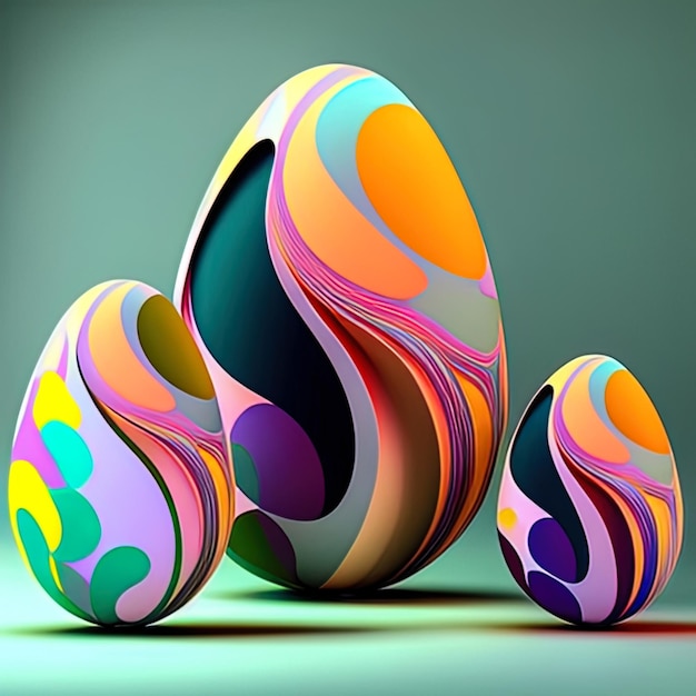 Paaseieren achtergrond Kleurrijke feestelijke Pasen abstract versierde eieren