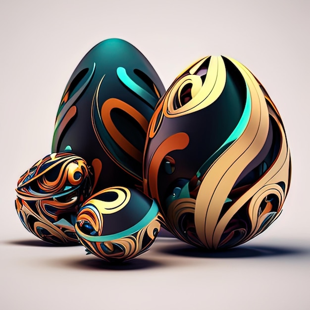 Paaseieren achtergrond Kleurrijke feestelijke Pasen abstract versierde eieren