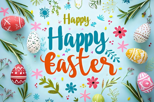 Paasgroeten schattige clip art met zinnen als Happy Easter