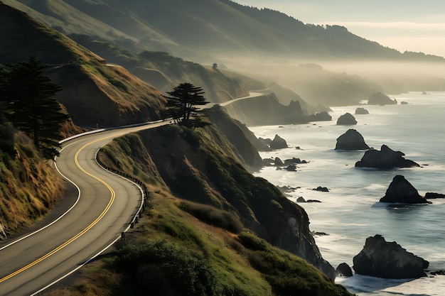 Pacific coast highway scenic drive photography