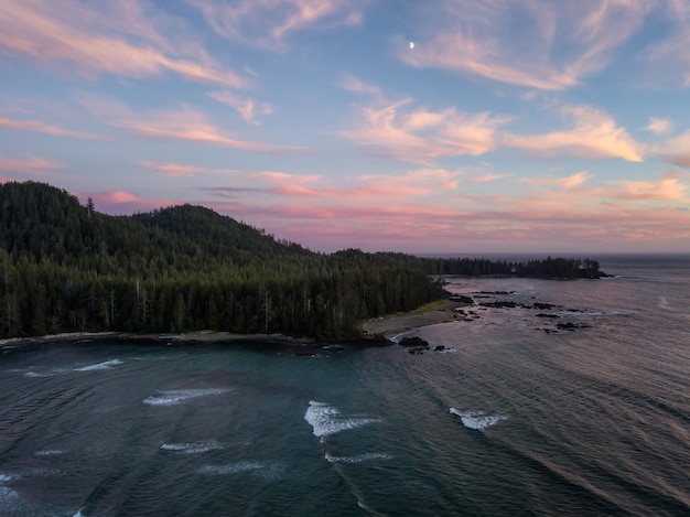 Pacific Ocean Coast Aerial Nature Background