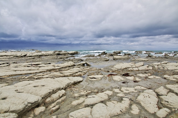 Pacific ocean in Kaikoura, New Zealand