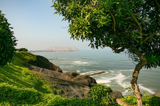 The Pacific Ocean warms the shores of Lima the capital of Peru