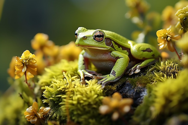 Тихоокеанская древесная лягушка Pseudacris regalis Splendor