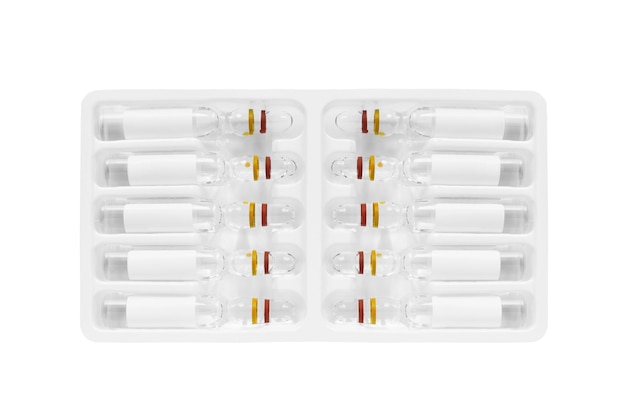 分離されたアンプルのパック
