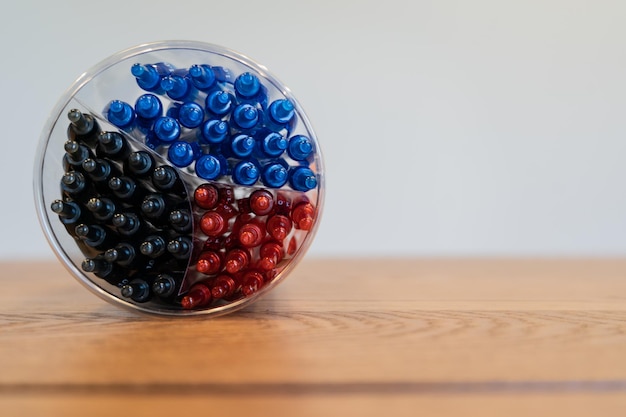 A pack of pens on an office table