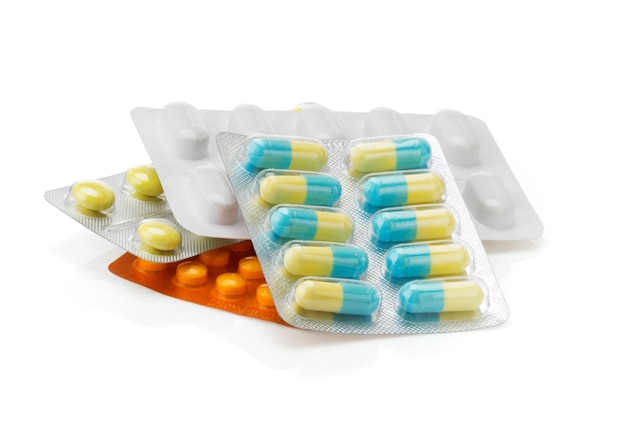 Pack of pills isolated 