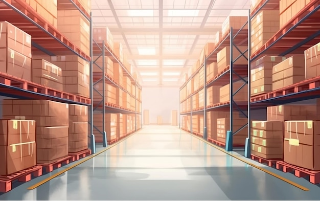 Package and Box Storage Facility Generative AI