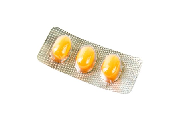 Package with orange tablets