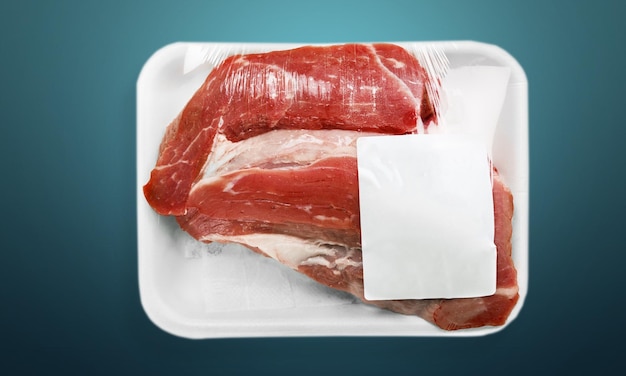 Packaged Meat with Clipping Path