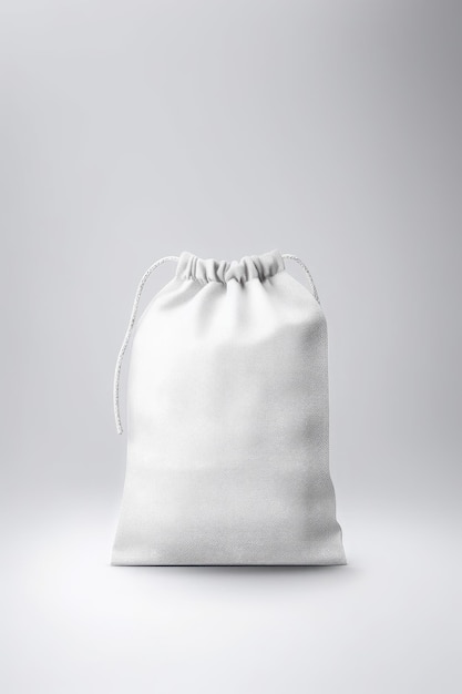 Packaging Bag Mockup White with shades white background AI Generated