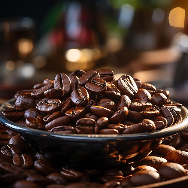 Packaging Photoshoot of a Bag of Coffee Beans Shot With Dramatic Backlighti Creative Design Set