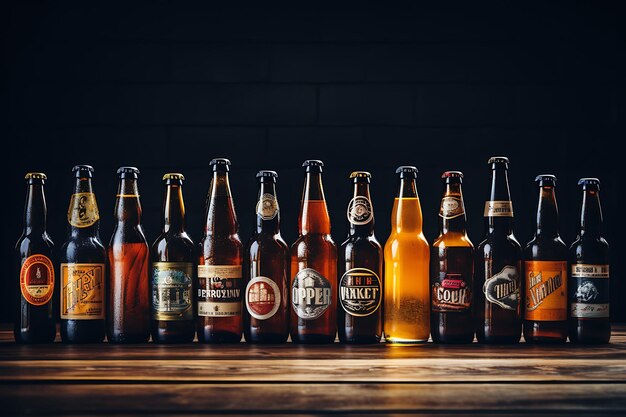 Packaging Photoshoot of a Few Craft Beer Cans and Bottles Grouped Together Creative Design Set