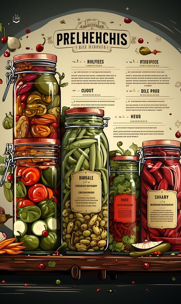 Photo packaging of vintage relish tin design green and red palette relish tin s concept poster menu art