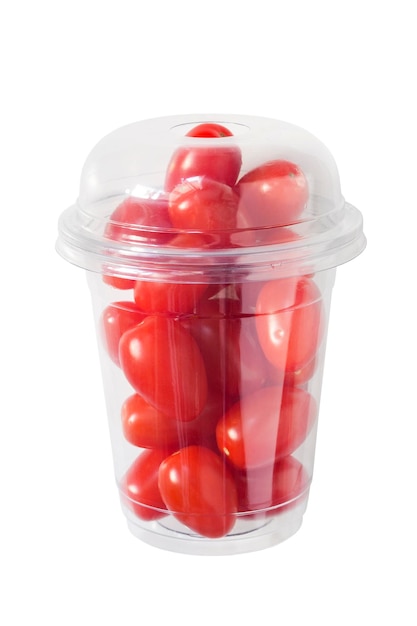 Packed tomato isolated