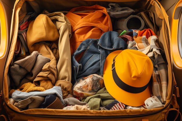 packing your suitcase for a trip ai generative