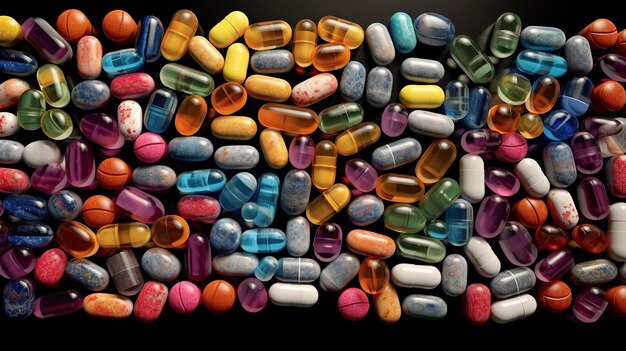 Packings of pills and capsules of medicines Generative AI