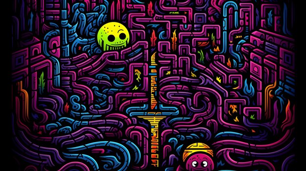 PacMan maze background