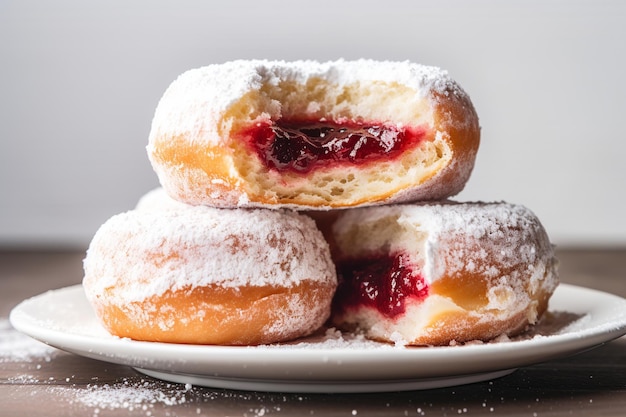 Paczki Traditionele Poolse donuts voor Fat Tuesday