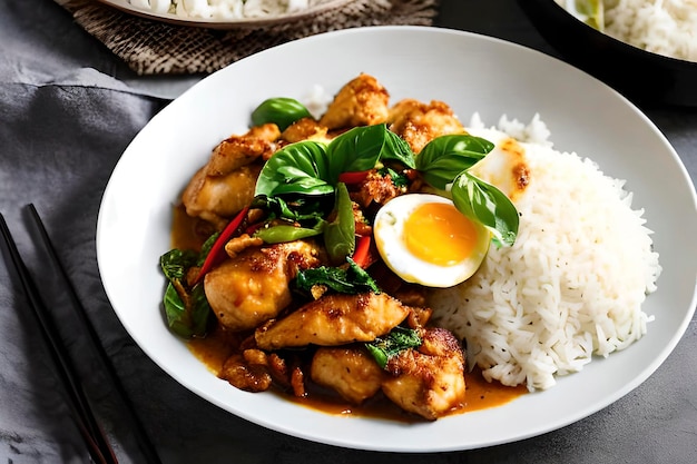 Pad Krapow is a popular Thai dish