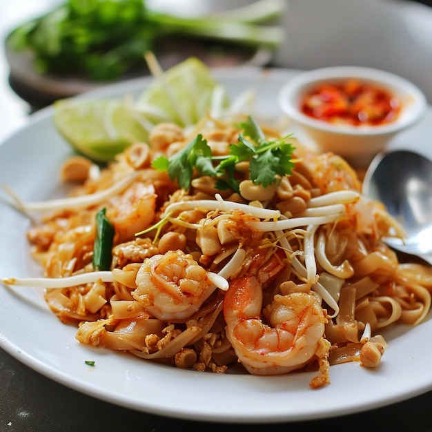 Photo pad thai classic thai stirfried noodle dish