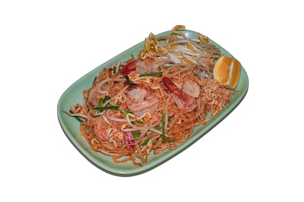 사진 pad thai prawn 얇은 볶음 쌀국수 새우와