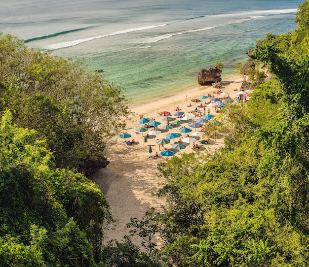 Padang Padang Beach Большая панорама Остров Бали Индонезия