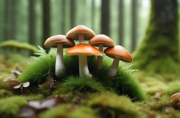 paddenstoel in het bos Generatieve AI