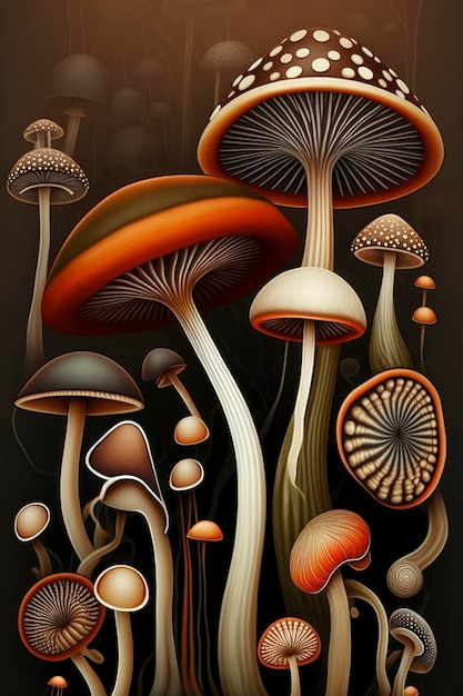 Paddenstoelen achtergrond