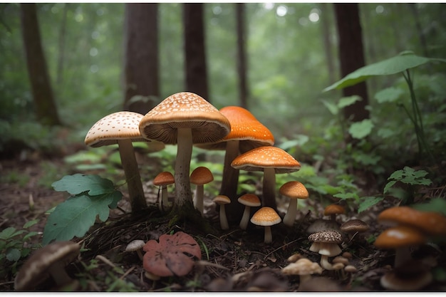 Paddenstoelen in het bos