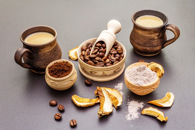 Paddestoel Chaga Koffie Superfood Trend.